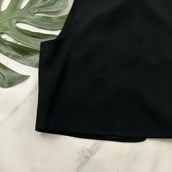 Carole Little Womens Vintage 90s Beaded Vest Size 14 Black Purple Floral Sequins - Picture 10 of 10